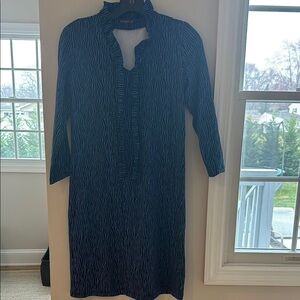 J McLaughlin casual dress. Beautiful blue print